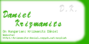 daniel krizmanits business card