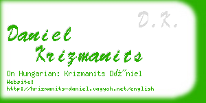 daniel krizmanits business card